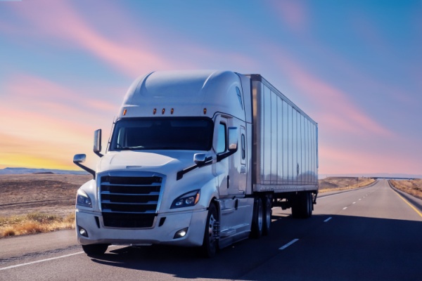 Truck on highway